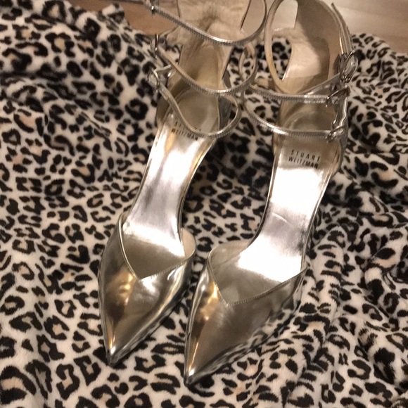 Stuart Weitzman silver heels - Picture 2 of 2